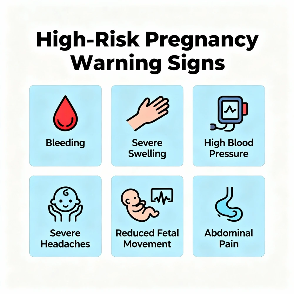 signs of high risk pregnancy